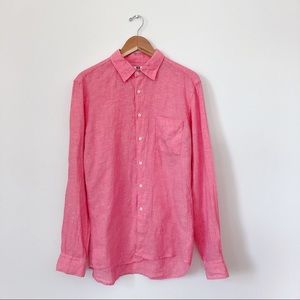 Uniqlo Linen pink shirt